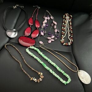 #32 variety material necklaces bundle